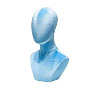 Wig Stand Testa di parrucca, decorazione for la casa, porta-cappelli multiuso, modello di testa di manichino, porta-cappelli for occhiali, collane, sciarpe, cuffie Wig Display Holder(Light Blue)