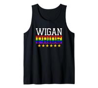 Wigan Pride Gay Lesbiche Queer LGBT Bandiera Arcobaleno Canotta