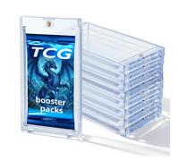 Wigearss 10 Pezzi 35PT Carte Cornici Acriliche Magnetiche Trasparente Protezione UV Custodie per Pokemon Booster Pack