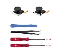 Wigearss TMR Elettromagnetico 3D Sostituzione Joystick Analogico, Analog Stick e Kit di Strumenti di Riparazione per Nintendo Switch/Switch OLED/Switch Lite Joy-con Controller, No Drift