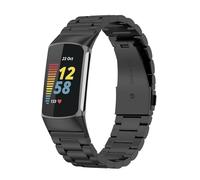Wigento Cinturino di ricambio in acciaio per Fitbit Charge 6/5, colore nero