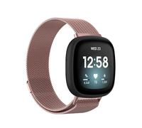 Wigento Cinturino di ricambio per orologio Fitbit Versa 4 + 3 / Sense 1 + 2 magneti, colore rosa