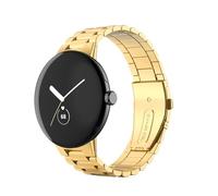 Wigento Cinturino in acciaio inox per Google Pixel Watch 4/3/2/1, 45 mm, chiusura pieghevole, regolabile, robusto ed elegante, cinturino in metallo (oro)