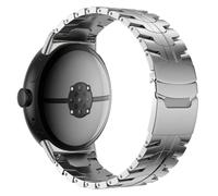 Wigento Cinturino in lega di titanio per Google Pixel Watch 4 + 3 da 45 mm, chiusura in acciaio inox, regolabile, comodo ed elegante, colore: nero