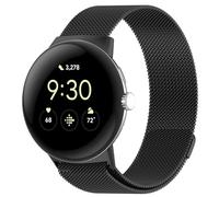 Wigento Cinturino in metallo per Google Pixel Watch 4/3/2/1, 45 mm, chiusura magnetica, regolabile, robusto ed elegante, nero