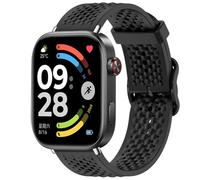 Wigento Cinturino in silicone a rete per Xiaomi Redmi Watch 6, regolabile, colore nero