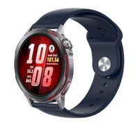 Wigento Cinturino in silicone per Huawei Watch GT Runner 2, regolabile, ergonomico, morbido e confortevole, su misura (blu scuro)