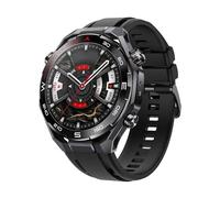 Wigento Cinturino in silicone per Huawei Watch Ultimate 2, traspirante, regolabile, comodo, facile da cambiare, flessibile, nero
