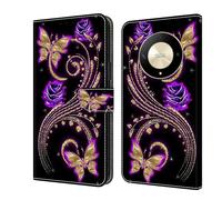 Wigento Custodia a libro in ecopelle per Honor Magic 6 Lite, motivo 2