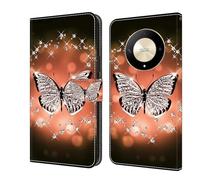 Wigento Custodia a libro in ecopelle per Honor Magic 6 Lite, motivo 3