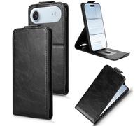 Wigento Custodia a libro per Apple iPhone 17 Air, magnetica, in ecopelle, colore nero