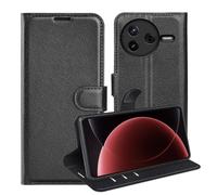 Wigento Custodia a libro per Xiaomi Poco F7 Ultra, in ecopelle, colore nero