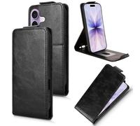 Wigento Custodia a portafoglio magnetica per Apple iPhone 17, in ecopelle, colore nero