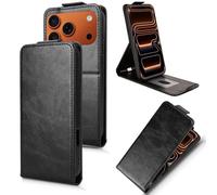Wigento Custodia a portafoglio per Apple iPhone 17 Pro Max, magnetica, in ecopelle, colore nero