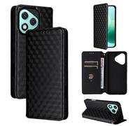 Wigento Custodia a portafoglio per Honor 400 Lite, design cubico, in ecopelle, colore nero