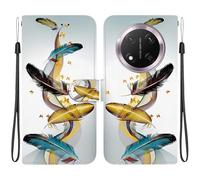 Wigento Custodia a portafoglio per Honor Magic 7 Lite / X9c, in ecopelle, motivo a libro