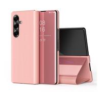 Wigento Custodia a specchio per Samsung Galaxy Z Fold7 5G, con funzione Wake Up, colore rosa