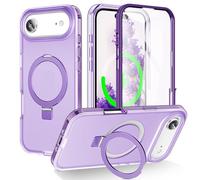 Wigento Custodia ad anello MagSafe per Apple iPhone 17 Air Frosted Skin Feel con supporto ad anello a 360°, viola
