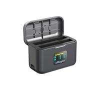 Wigento Custodia Fast Charger per Insta360 X5 USB-C con caricatore LCD a colori, accessori neri