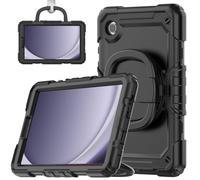 Wigento Custodia ibrida a 360 gradi con tracolla nera per Samsung Galaxy Tab A9