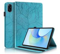 Wigento Custodia in ecopelle per Honor Pad X9/X8 Pro, motivo albero, blu