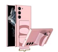 Wigento Custodia in silicone TPU per Samsung Galaxy S23, con supporto per cinturino, colore: rosa