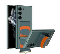 Wigento Custodia in silicone TPU per Samsung Galaxy S23, con supporto per cinturino, colore: verde