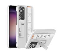 Wigento Custodia in silicone TPU per Samsung Galaxy S23 Plus 5G, colore bianco con cinturino