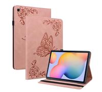 Wigento Custodia in similpelle per Samsung Galaxy Tab S6 Lite 2024/2022/2020, motivo farfalla, colore: rosa