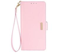 Wigento Custodia in similpelle per Xiaomi Redmi 15C 5G / 4G, con scomparti per carte di credito e catena, rosa