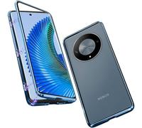 Wigento Custodia in vetro magnetico per Honor Magic 6 Lite su entrambi i lati a 360 gradi, colore: blu