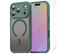 Wigento Custodia magnetica + 2 vetri protettivi per Apple iPhone 18 Pro | Set completo compatibile con MagSafe, protezione esatta della fotocamera, retro opaco, telaio in TPU
