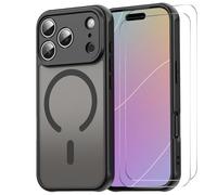 Wigento Custodia magnetica + 2 vetri protettivi per Apple iPhone 18 Pro | Set completo compatibile con MagSafe, protezione esatta della fotocamera, retro opaco, telaio in TPU