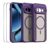 Wigento Custodia magnetica + 2 vetri protettivi per Google Pixel 11 Pro | Set completo di protezione della fotocamera, retro opaco, telaio in TPU, cover posteriore in policarbonato