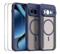 Wigento Custodia magnetica + 2 vetri protettivi per Google Pixel 11 Pro | Set completo di protezione della fotocamera, retro opaco, telaio in TPU, cover posteriore in policarbonato