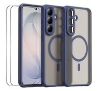 Wigento Custodia magnetica + 2 vetri protettivi per Samsung Galaxy S26 FE | Set completo compatibile con MagSafe, protezione esatta della fotocamera, retro opaco, telaio in TPU