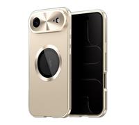 Wigento Custodia magnetica completa per Apple iPhone 17 Air, con cornice in metallo, colore oro