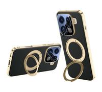 Wigento Custodia magnetica per Oppo Find X9 Pro 5G con supporto ad anello | Funzione di supporto a 360 gradi, anello magnetico, retro in acrilico, vetro per fotocamera integrato, angoli airbag