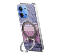 Wigento Custodia magnetica per Xiaomi Redmi 15C 4G / 5G, con supporto girevole MagSafe, protezione completa per la fotocamera, antiurto, viola