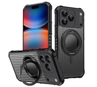 Wigento Custodia MagSafe per Apple iPhone 17 Pro Max, con supporto ad anello a 360 gradi, protezione per fotocamera, nero