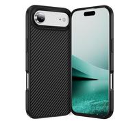 Wigento Custodia per Apple iPhone 17 Air MagSafe Carbon Design Skin Feel TPU/PC, colore nero