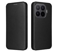 Wigento Custodia per cellulare in similpelle per Xiaomi 17T Pro, effetto carbonio, colore nero