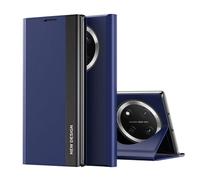 Wigento Custodia per Honor Magic 7 Lite / X9c, design elettroplaccato, in ecopelle, colore blu scuro