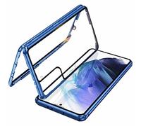Wigento Custodia per Samsung Galaxy S22 Plus, con magnete/vetro a 360 gradi, colore: blu