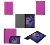 Wigento Custodia per Samsung Galaxy Tab A8 2021 X205 X200 3folt Wake Up Smart Stand Cover Viola Tablet Case