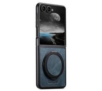 Wigento Custodia per Samsung Galaxy Z Flip7 5G, Suteni MagSafe, supporto ad anello a 360°, blu