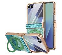 Wigento Custodia per Samsung Galaxy Z Flip8 5G, anello magnetico H9, vetro