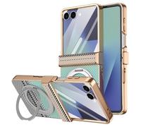 Wigento Custodia per Samsung Galaxy Z Flip8 5G, anello magnetico H9, vetro