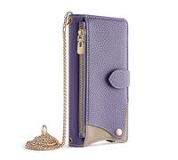 Wigento Custodia protettiva a tracolla per Xiaomi Redmi 15C 5G / 4G, in similpelle, colore viola