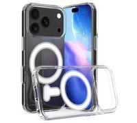 Wigento Custodia protettiva ibrida MagSafe in acrilico TPU trasparente per Apple iPhone 17 Pro Max